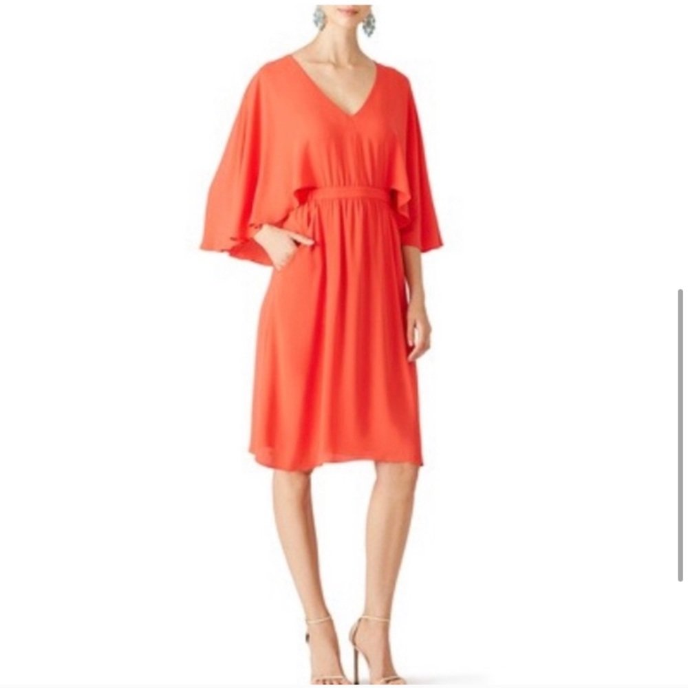 NWT BCBGMAXAZRIA Brittni Cape Dress Size Small - Picture 9 of 13